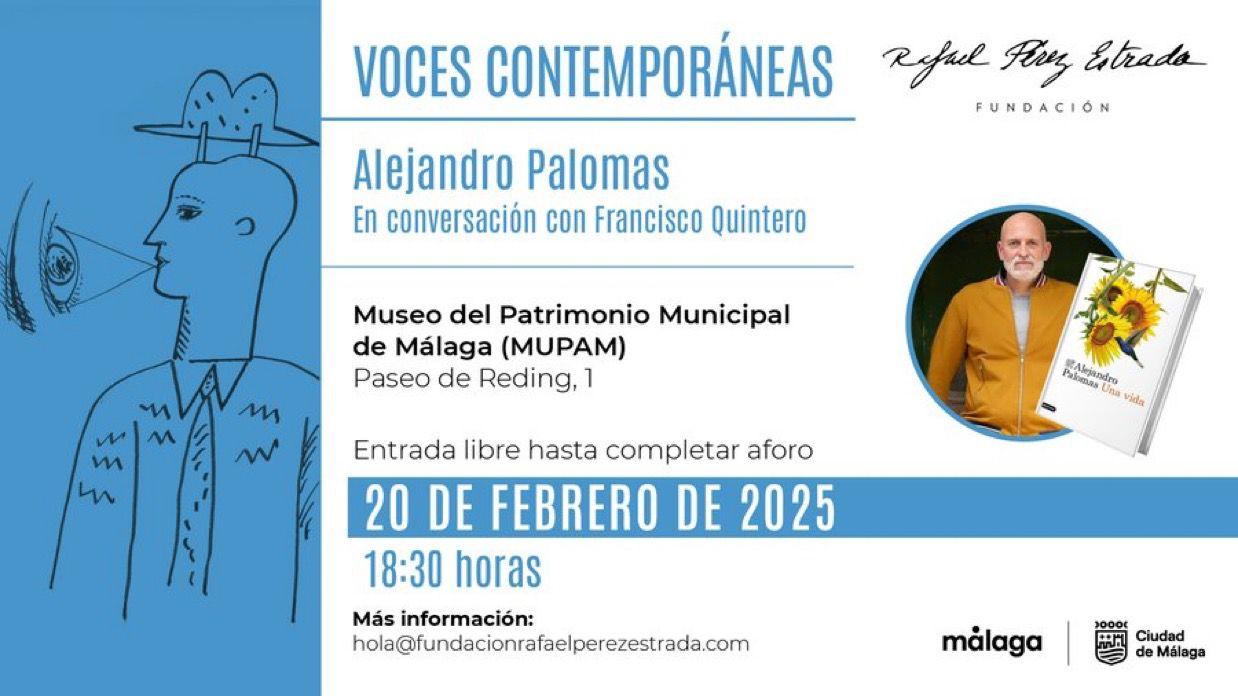 Alejandro Palomas presenta su libro 'Una Vida' en conversación con Francisco Quintero en Voces Contemporáneas