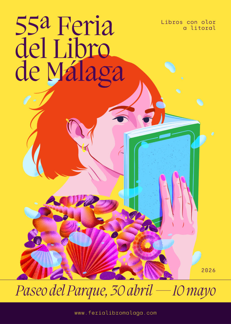 La Feria del Libro de Málaga 2026 rinde homenaje a ‘Litoral’ con un cartel inspirado en el mar