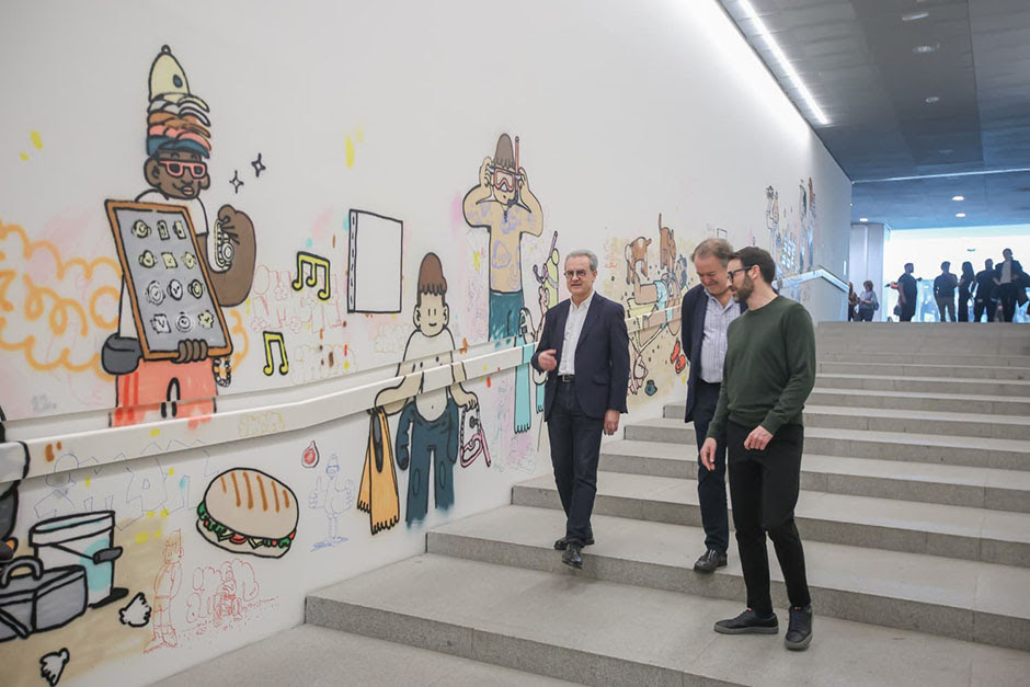 El grafitero Imon Boy interviene el Centre Pompidou Málaga con ‘El intérprete’ para MaF 2026