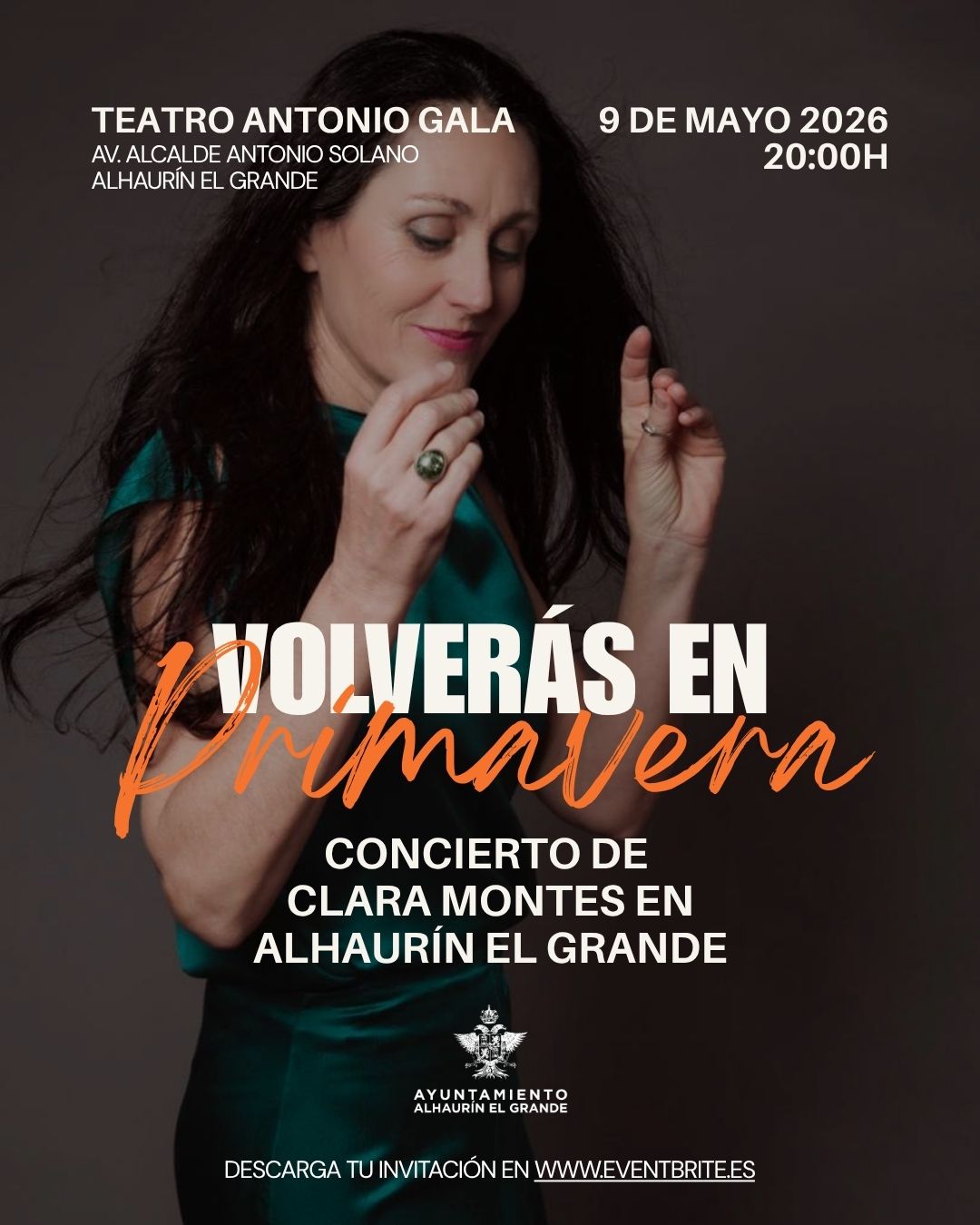 Clara Montes actuará el 9 de mayo en Alhaurín el Grande con entrada gratuita