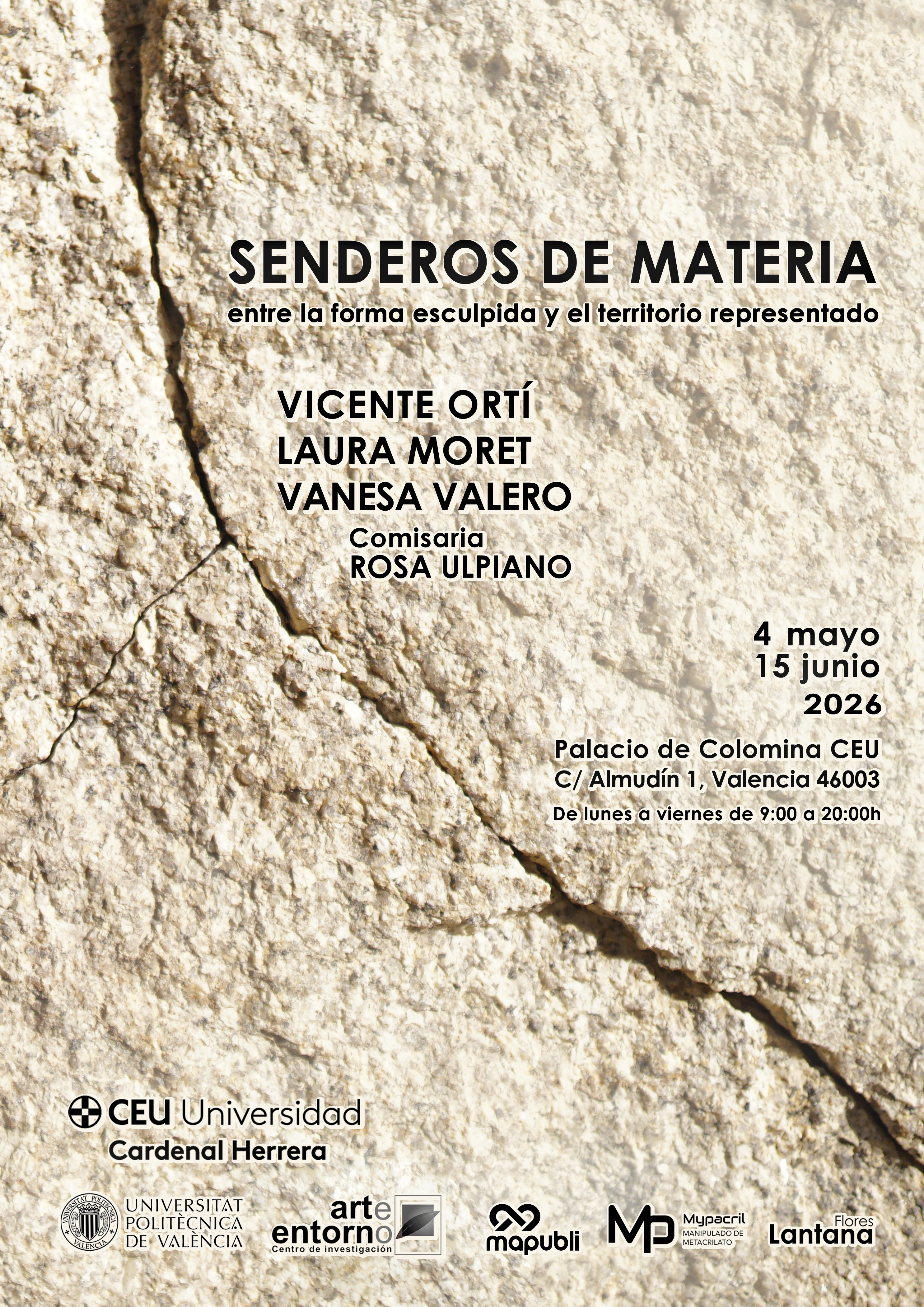 Vicente Ortí se alía con Laura Moret y Vanesa Valero para dar vida a ‘Senderos de Materia’ 