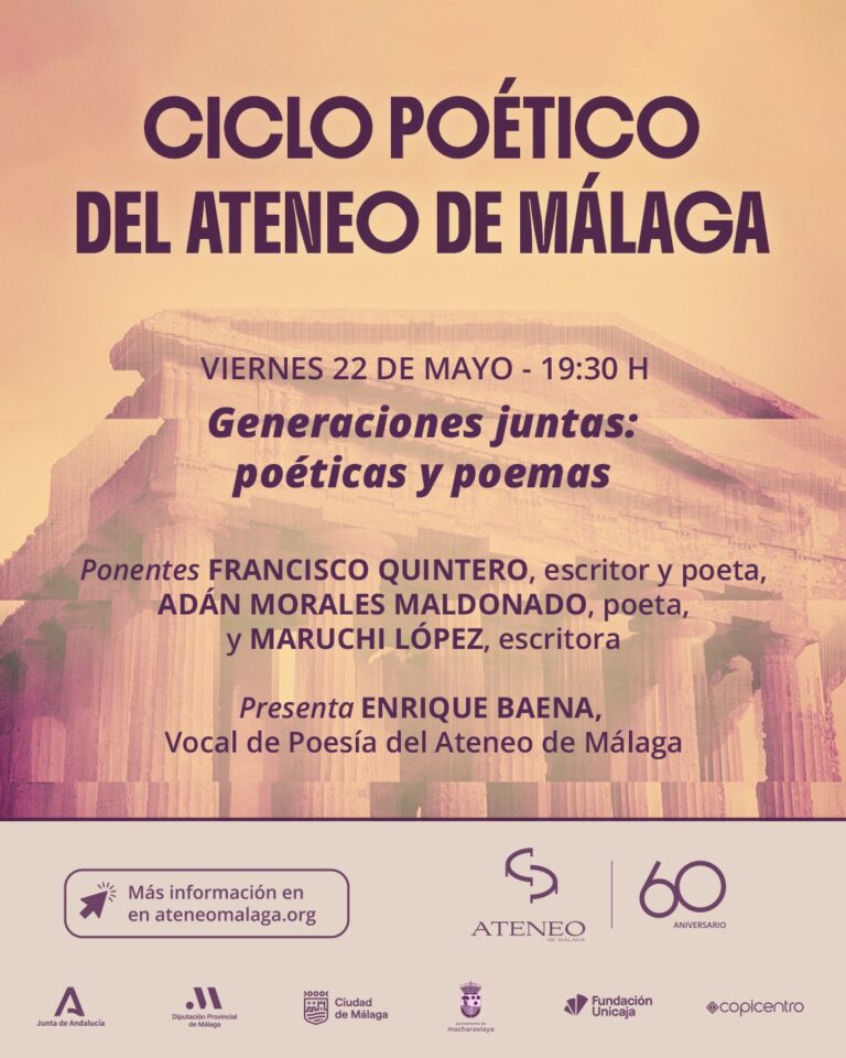 El Ateneo de Málaga inaugura el ciclo poético «Generaciones juntas: poéticas y poemas»