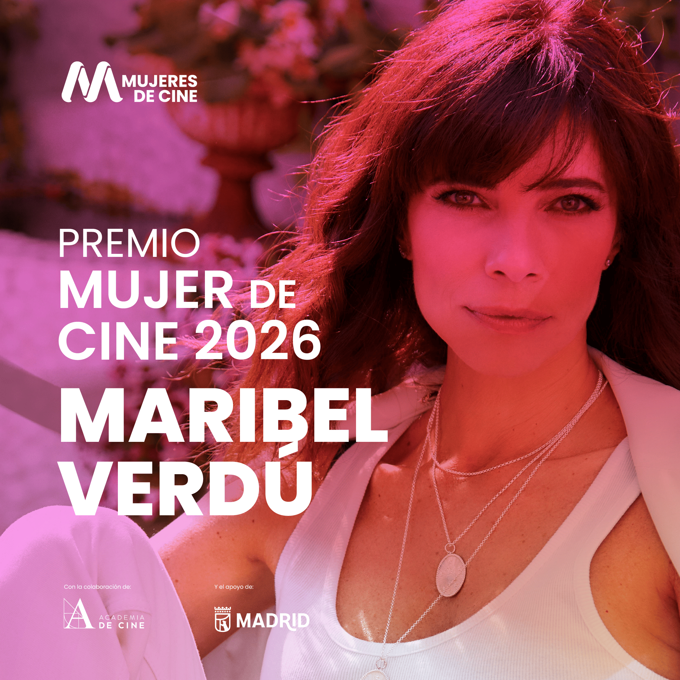 Maribel Verdú recibirá el Premio Mujer de Cine 2026 por su trayectoria y la libertad de sus personajes