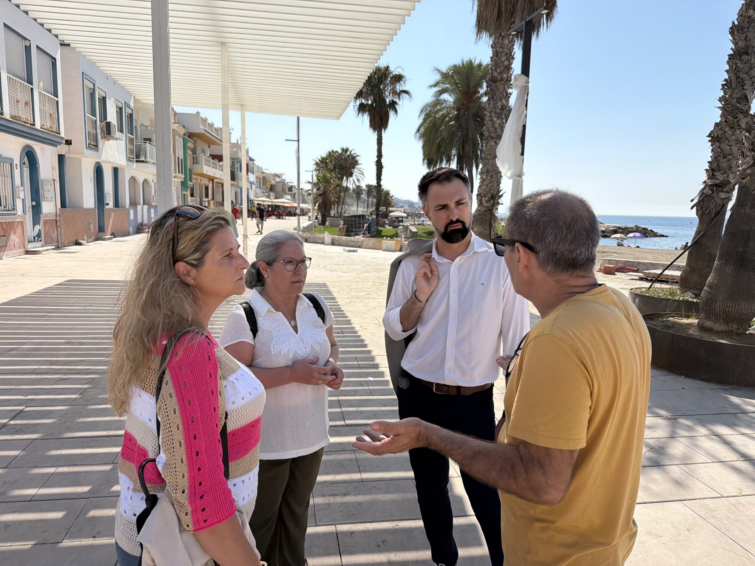 El PSOE denuncia un sobrecoste de 850.000 euros y nuevos retrasos en las obras del paseo de Pedregalejo