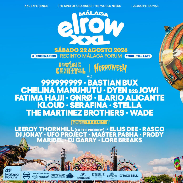 elrow Málaga XXL regresa el 22 de agosto con tres escenarios y más de 20.000 asistentes previstos