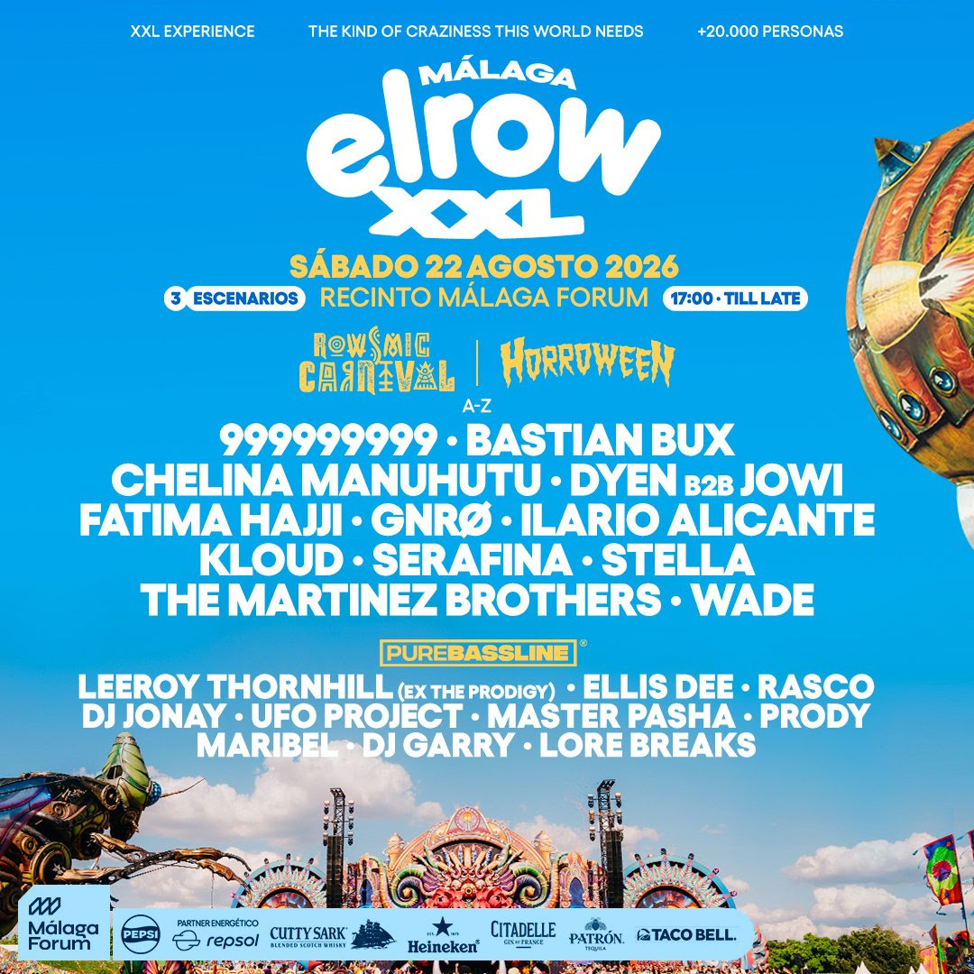elrow Málaga XXL regresa el 22 de agosto con tres escenarios y más de 20.000 asistentes previstos