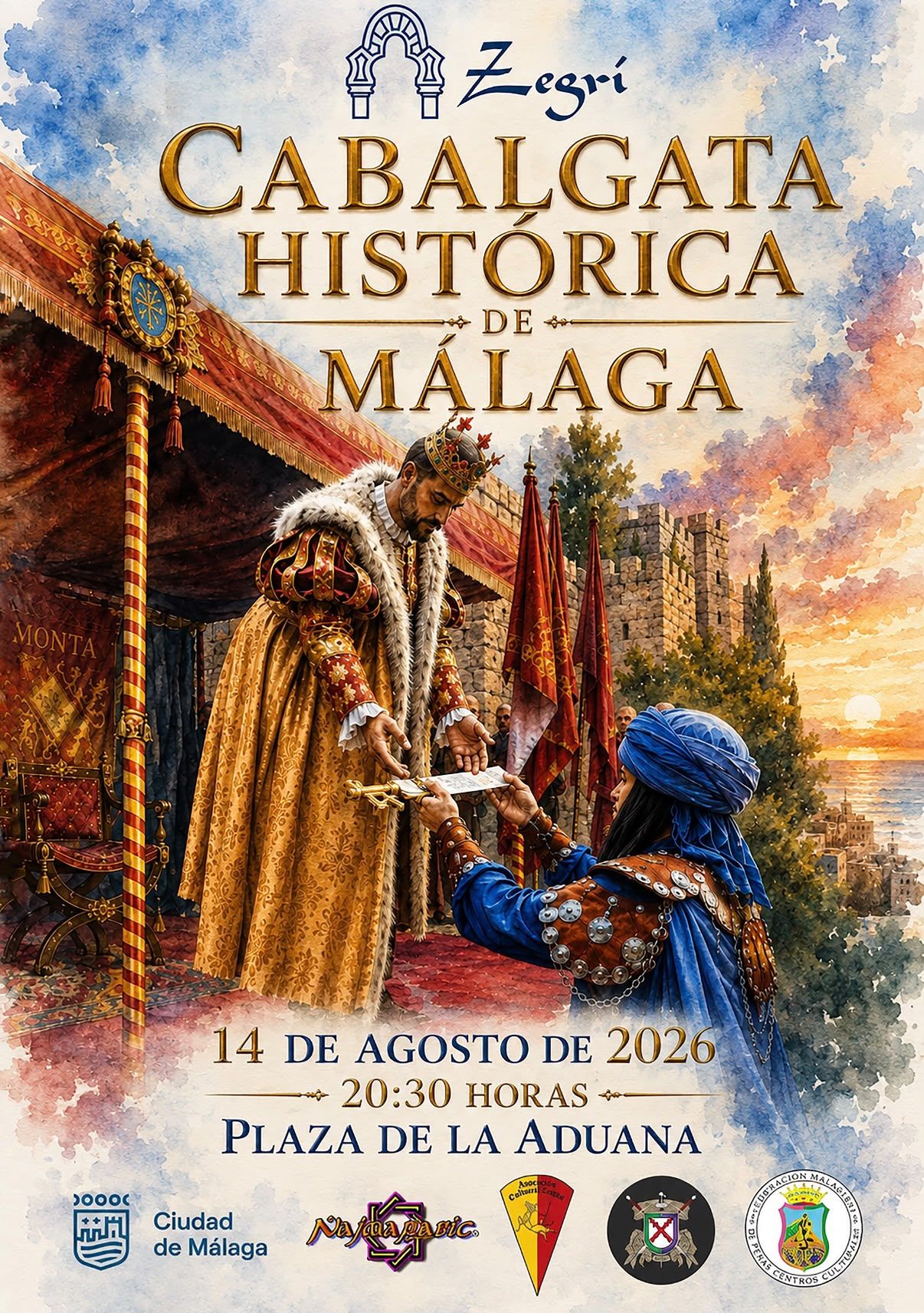 Más de 200 figurantes recrearán la entrada de los Reyes Católicos en la Cabalgata Histórica de Málaga 2026