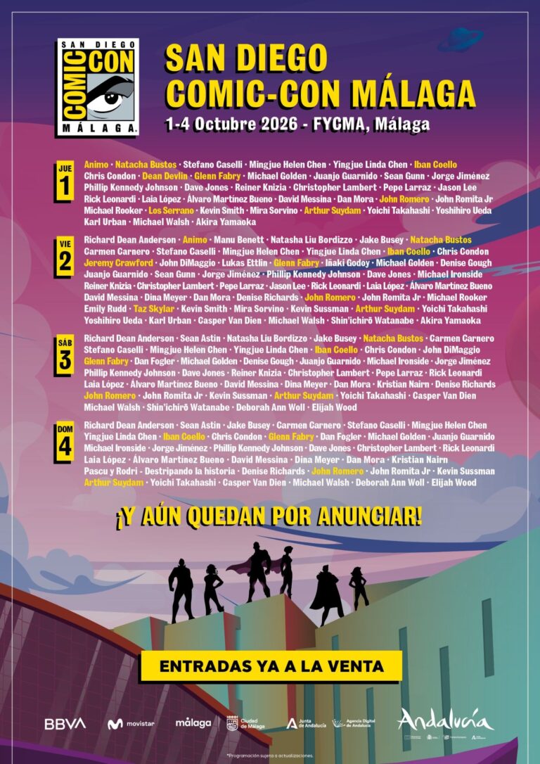 La Comic-Con Málaga confirma a Taz Skylar, el reparto de ‘Los Serrano’ y John Romero para octubre