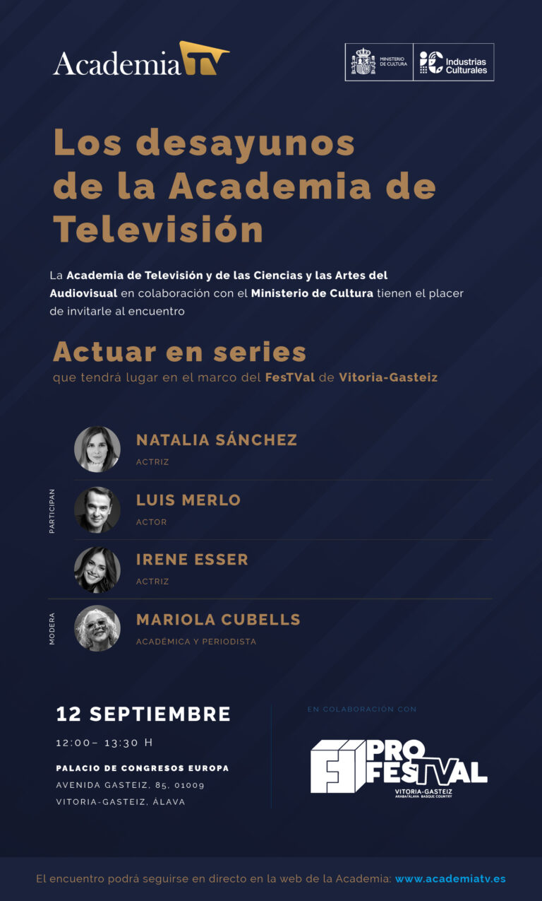 Natalia Sánchez, Luis Merlo e Irene Esser analizarán en el FesTVal los retos de actuar en series