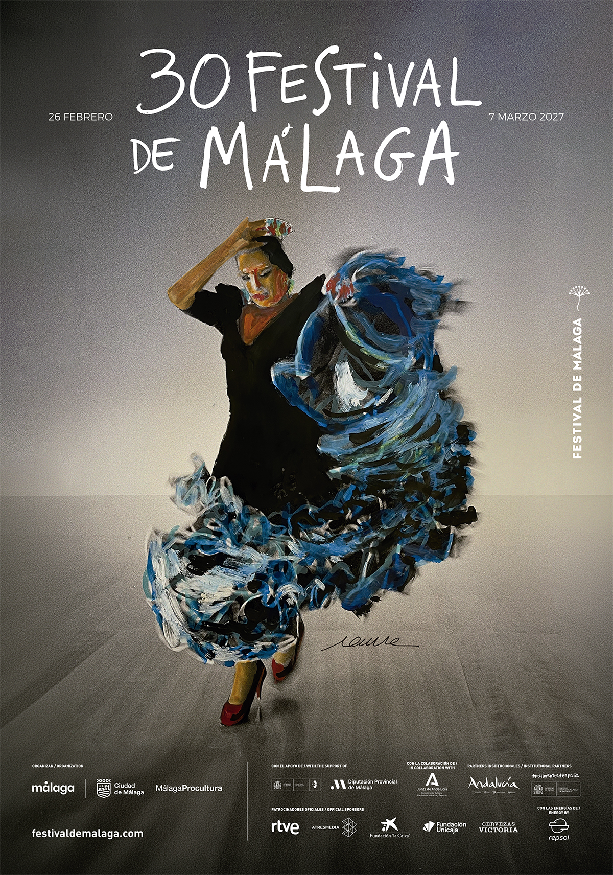 Lola Flores y Carlos Saura protagonizan el cartel del 30 Festival de Málaga, que se celebrará del 26 de febrero al 7 de marzo de 2027